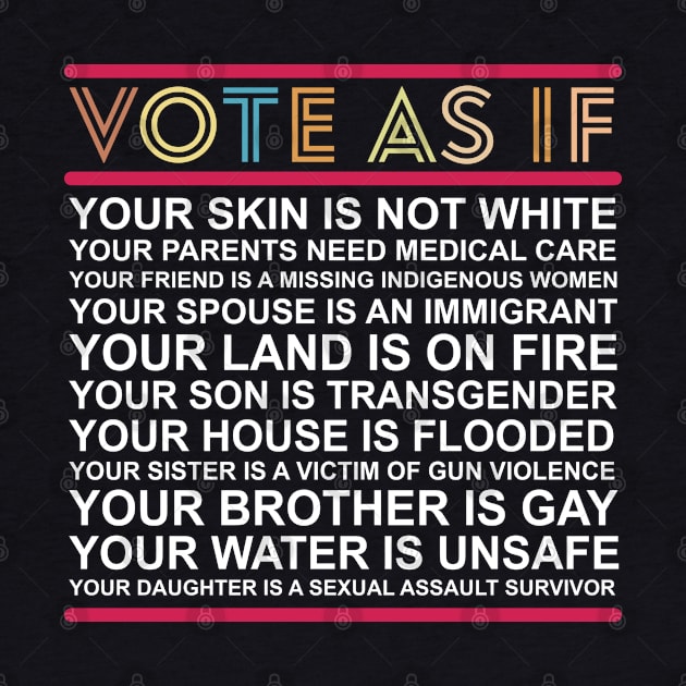 Vote As If Your Skin Is Not White, Vote Blue Gift by Mr.Speak